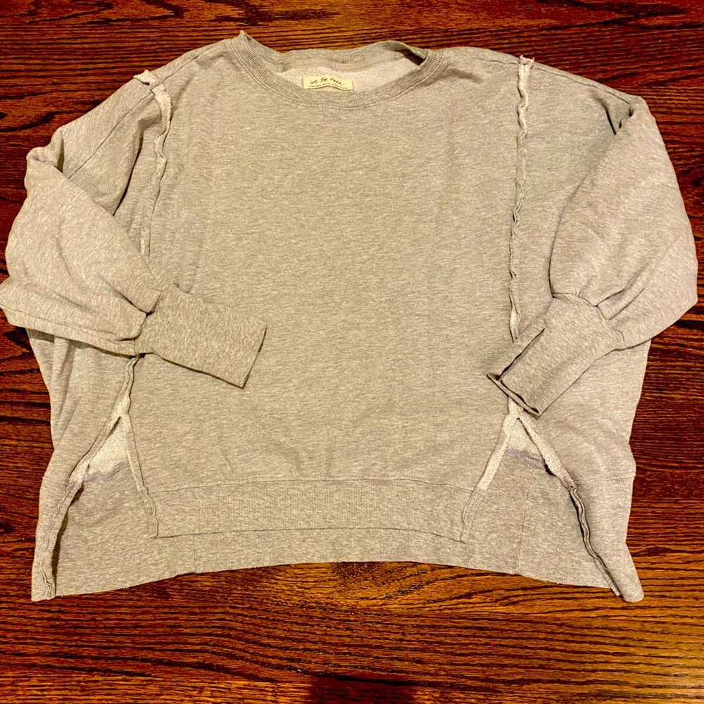 Free People Camden Sweatshirt XS gray